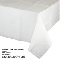 72ct Bulk White Linette Paper Table Covers