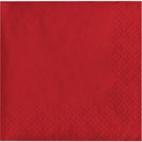 Bulk 1200 pc Classic Red 2 Ply Beverage Napkins  - Solid Color Party Tableware by Creative Converting