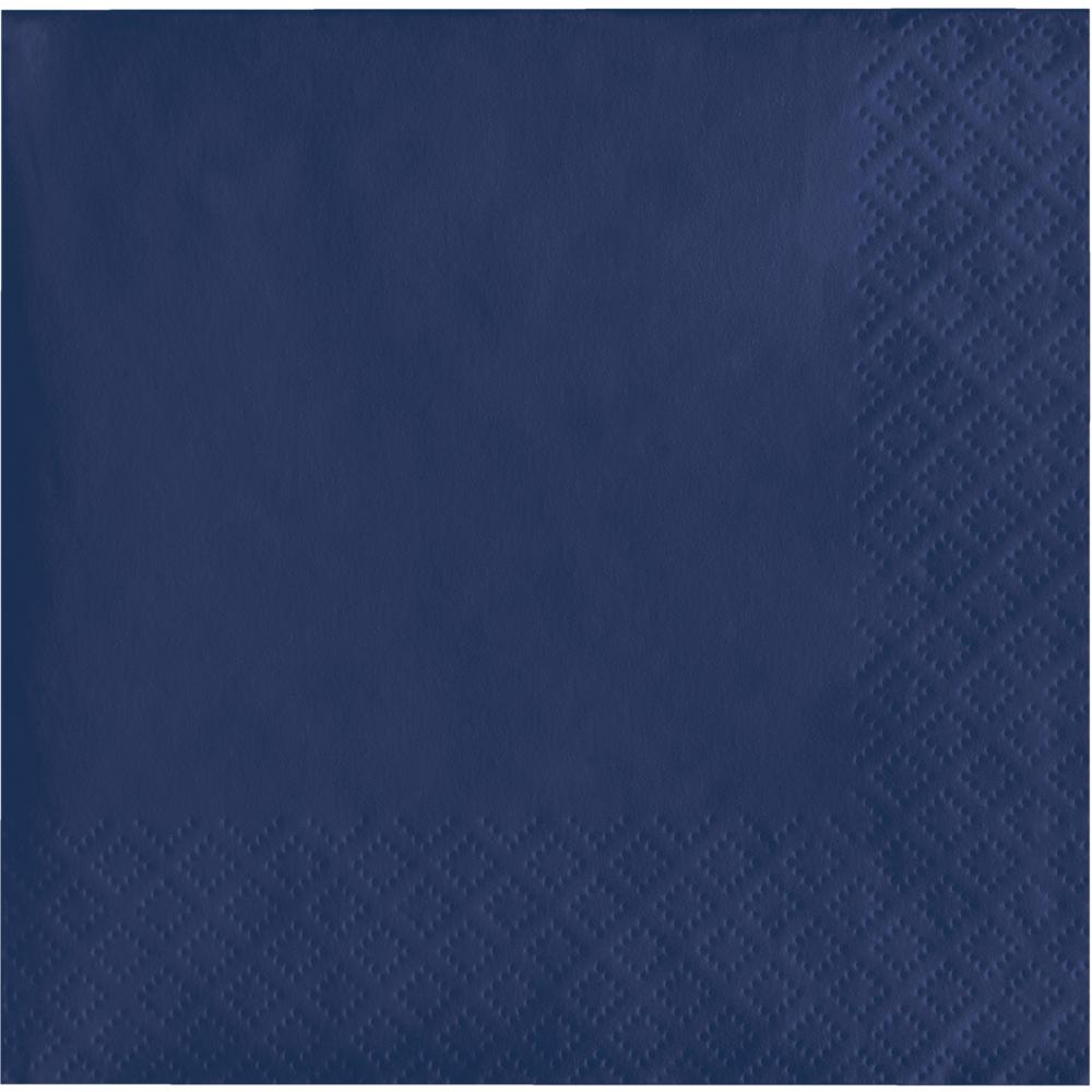 Bulk 1200 pc Navy 2 Ply Beverage Napkins  - Solid Color Party Tableware by Creative Converting