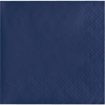 Bulk 1200 pc Navy 2 Ply Beverage Napkins  - Solid Color Party Tableware by Creative Converting