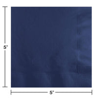 Bulk Navy 2 Ply Beverage Napkins (1200 per Case)