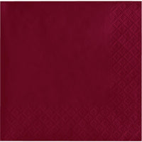 Bulk 1200 pc Burgundy 2 Ply Beverage Napkins  - Solid Color Party Tableware by Creative Converting