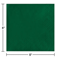 Bulk Hunter Green Paper Beverage Napkin 2ply (Case of 1200)