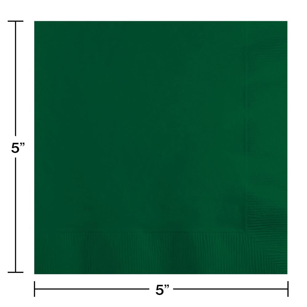 Bulk Hunter Green Paper Beverage Napkin 2ply (Case of 1200)