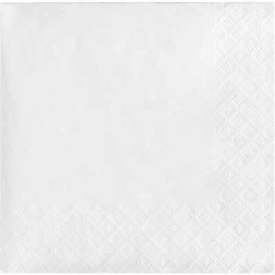 Bulk 1200 pc White 2 Ply Beverage Napkins  - Solid Color Party Tableware by Creative Converting