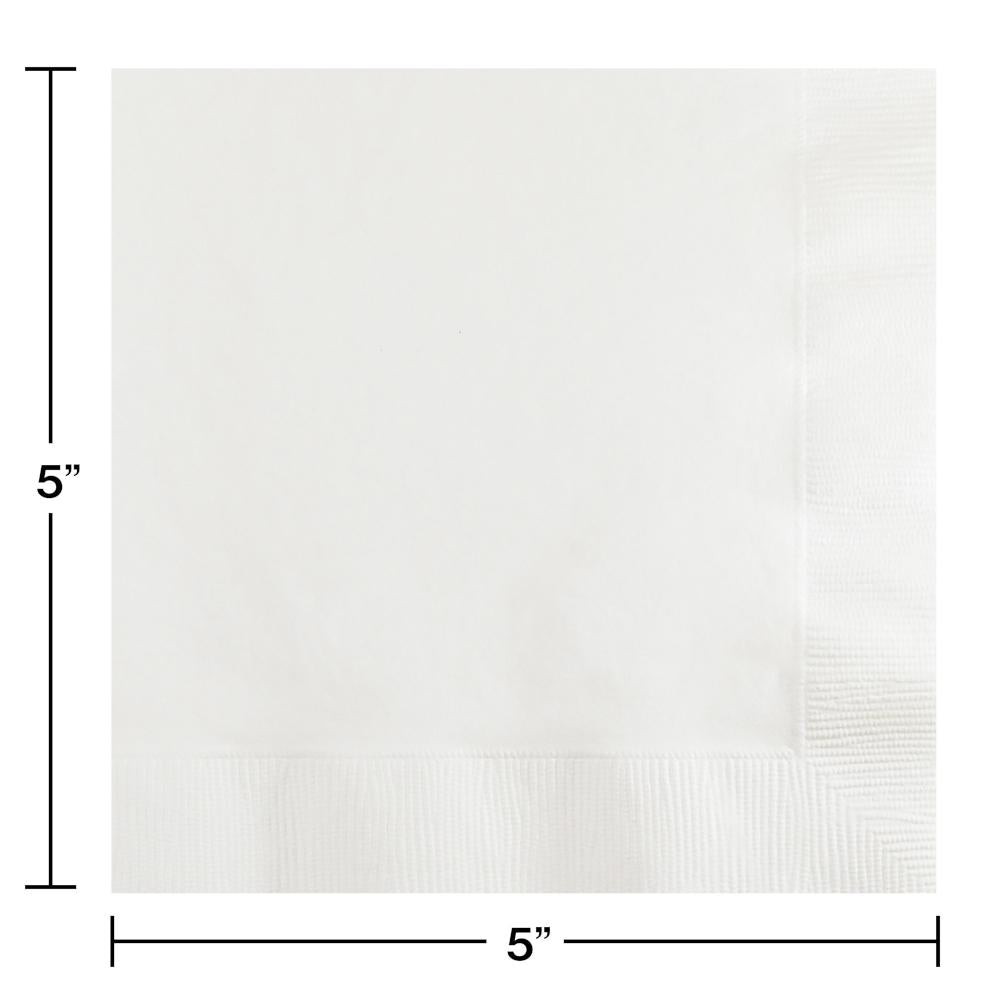 Bulk White 2 Ply Beverage Napkins (1200 per Case)