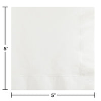 Bulk White 2 Ply Beverage Napkins (1200 per Case)
