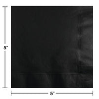 Bulk Black Velvet 2 Ply Beverage Napkins (1200 per Case)