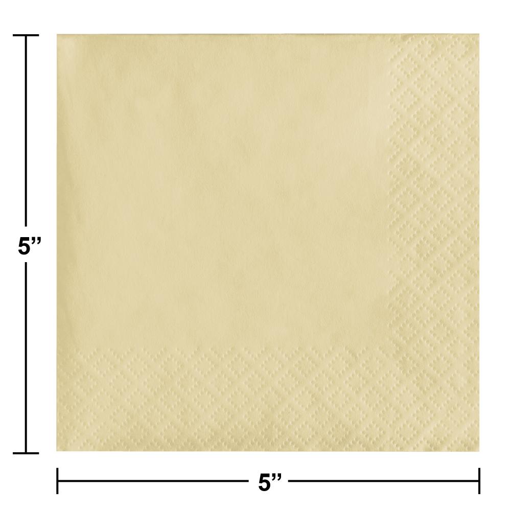 Bulk Ivory 2 Ply Beverage Napkins (1200 per Case)