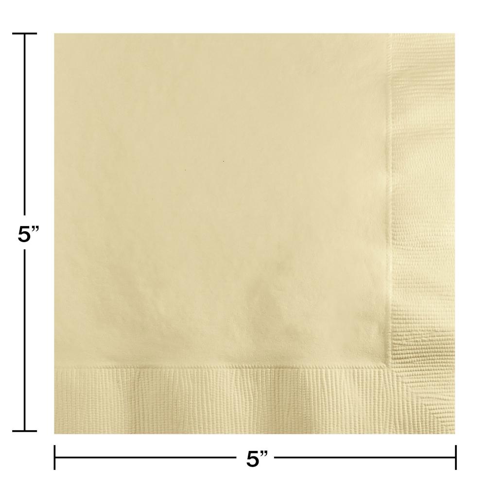 Bulk Ivory 2 Ply Beverage Napkins (1200 per Case)