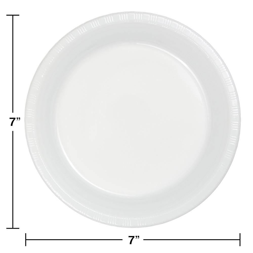 240ct Bulk White Plastic Dessert Plates