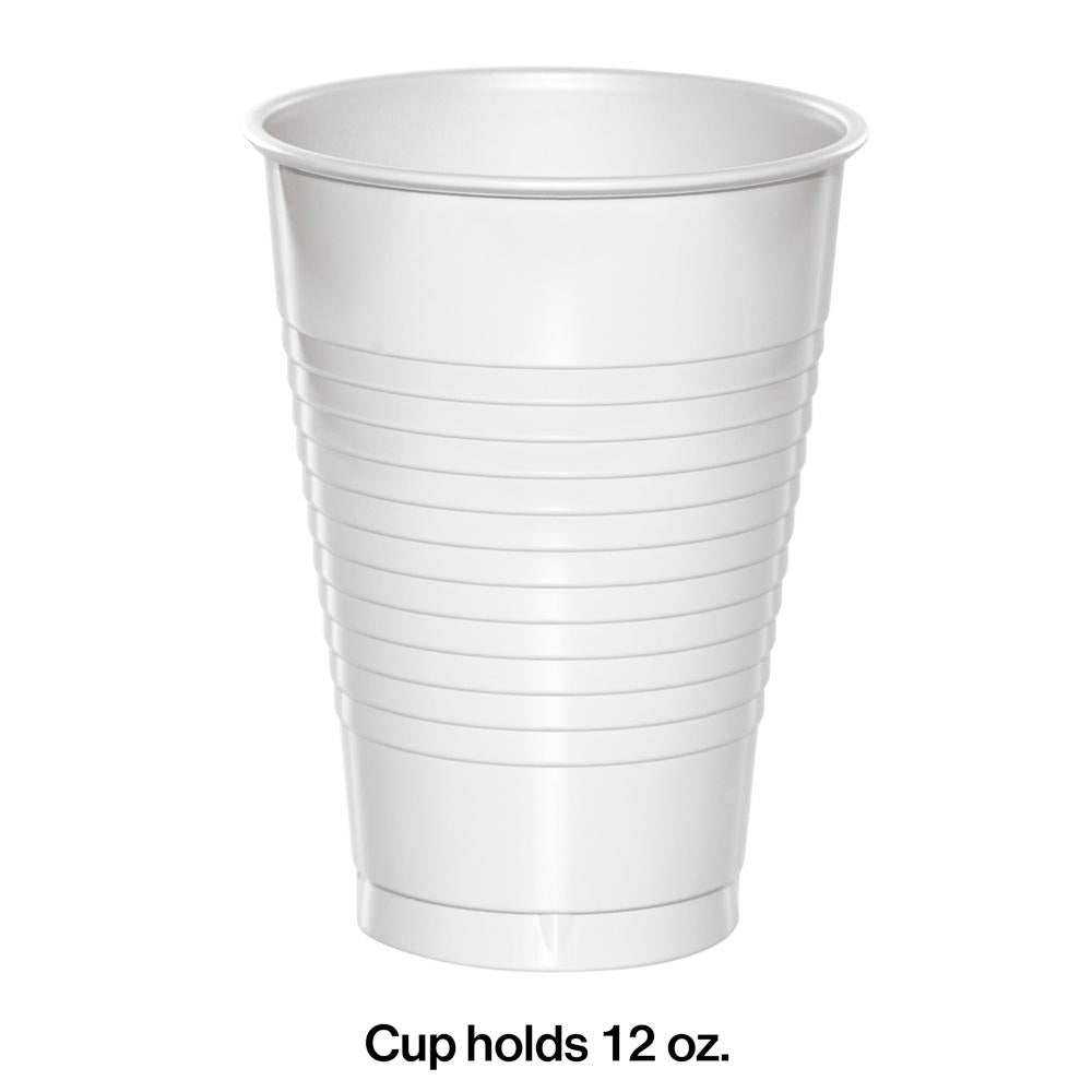 240ct Bulk White 12 oz Plastic Cups