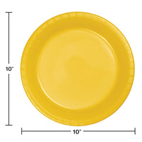 240ct Bulk School Bus Yellow Plastic Banquet Plates