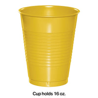 240ct Bulk School Bus Yellow 16 oz Plastic Cups