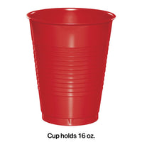 240ct Bulk Classic Red 16 oz Plastic Cups