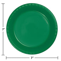 240ct Bulk Emerald Green Plastic Dessert Plates