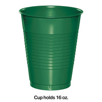 240ct Bulk Emerald Green 16 oz Plastic Cups