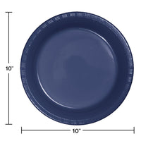 240ct Bulk Navy Plastic Banquet Plates