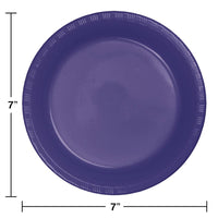 240ct Bulk Purple Plastic Dessert Plates