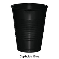 240ct Bulk Black Velvet 16 oz Plastic Cups
