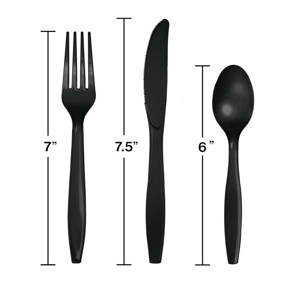 216ct Bulk Black Velvet Value Friendly Assorted Plastic Cutlery