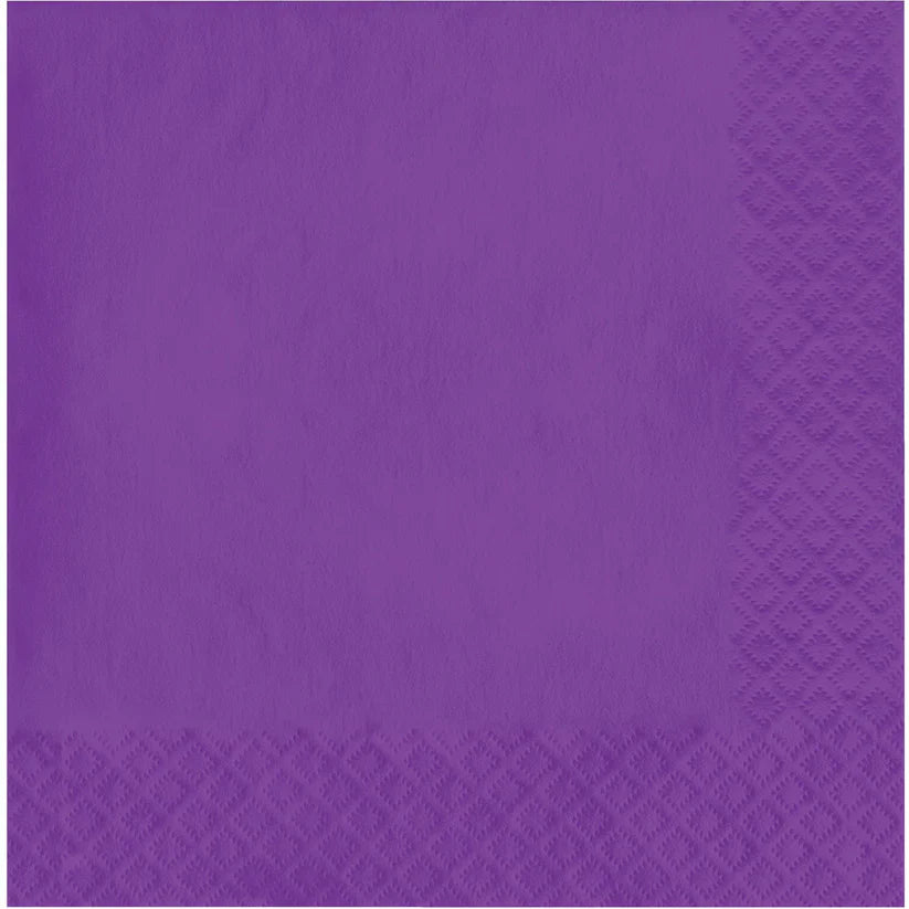 Bulk 600 pc Amethyst Purple Luncheon Napkins 2 Ply  - Solid Color Party Tableware by Creative Converting