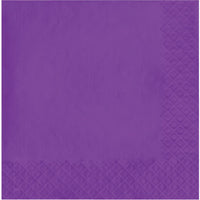 Bulk 600 pc Amethyst Purple Luncheon Napkins 2 Ply  - Solid Color Party Tableware by Creative Converting