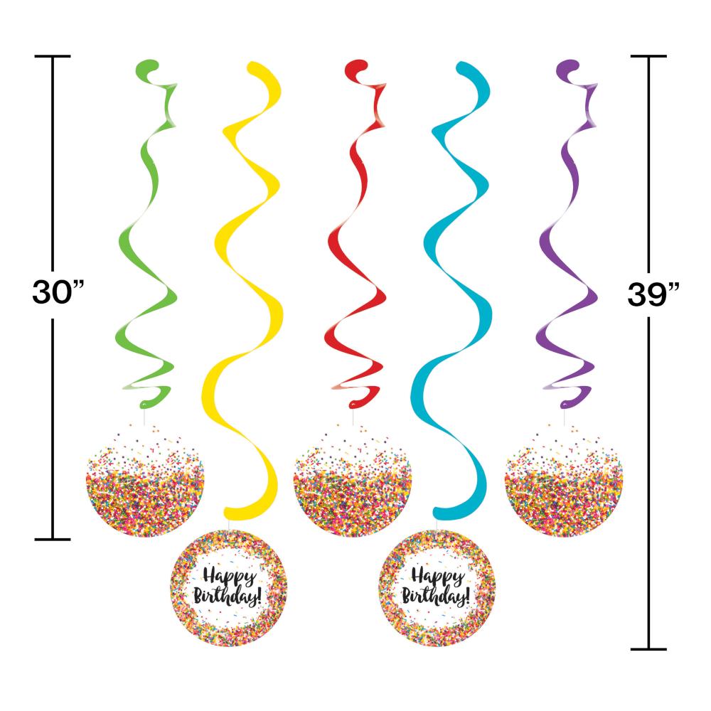 30ct Bulk Confetti Sprinkles Dizzy Danglers