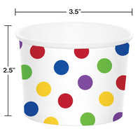 72ct Bulk Multicolor Dot Treat Cups