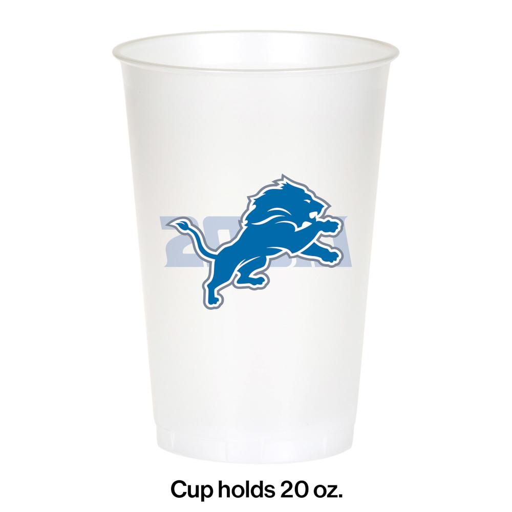 96/Case Bulk Detroit Lions 20 oz Plastic Cups