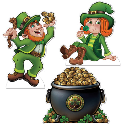 Leprechaun & Pot O' Gold Stand-Ups (3-Pack)