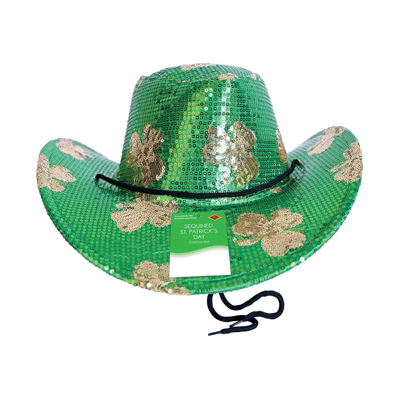 Sequined St. Patrick's Day Cowboy Hat - One Size Fits Most