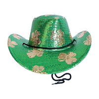 Sequined St. Patrick's Day Cowboy Hat - One Size Fits Most