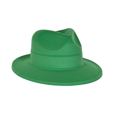 Green Velour Fedora - One Size Fits Most Party Hat