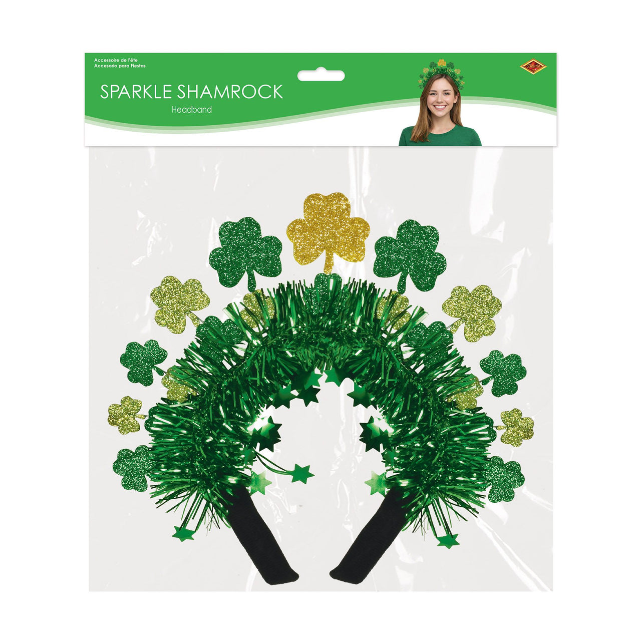 Sparkle Shamrock Headband - St. Patrick's Day Costume Accessory - view 3