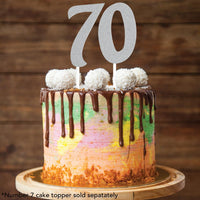 Silver Glitter 0 Cake Topper - Any Occasion Decor Party Decoration