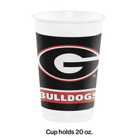 96ct Bulk University of Georgia 20 oz Plastic Cups