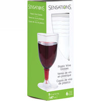 72ct Bulk 5 oz Plastic Wine Glasses
