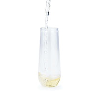 24ct Bulk 9 oz Plastic Stemless Champagne Flutes