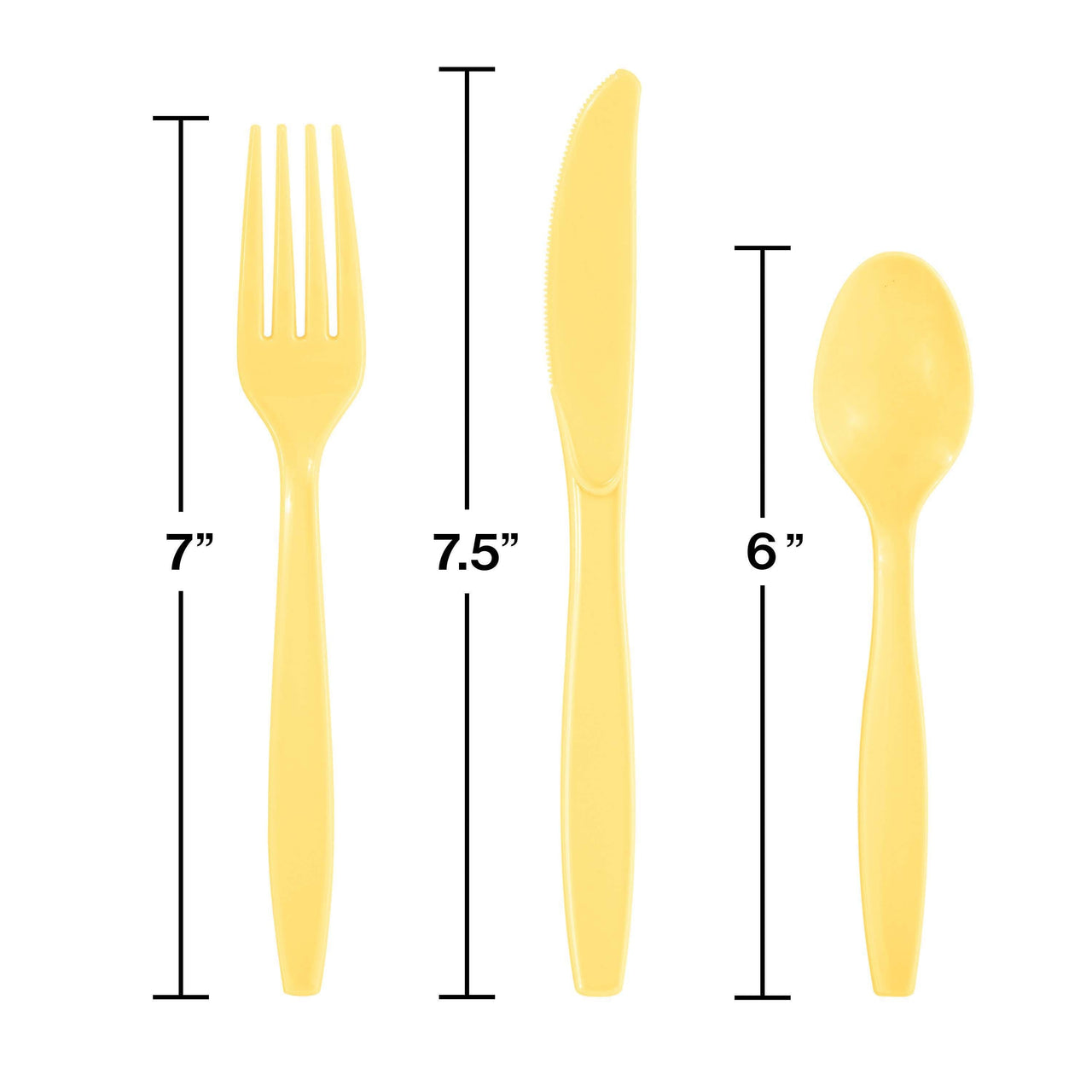 288ct Bulk Soft Yellow Assorted Cutlery