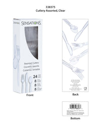 288ct Bulk Clear Assorted Cutlery