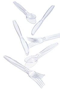 288ct Bulk Clear Assorted Cutlery