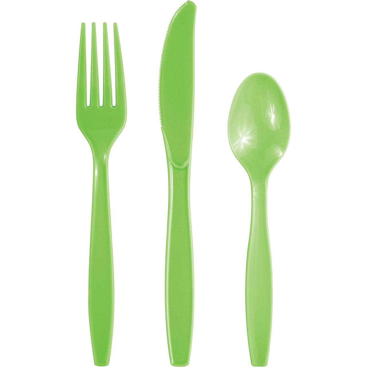 Bulk 288 pc Fresh Green Assorted Cutlery  - Solid Color Party Tableware by Creative Converting