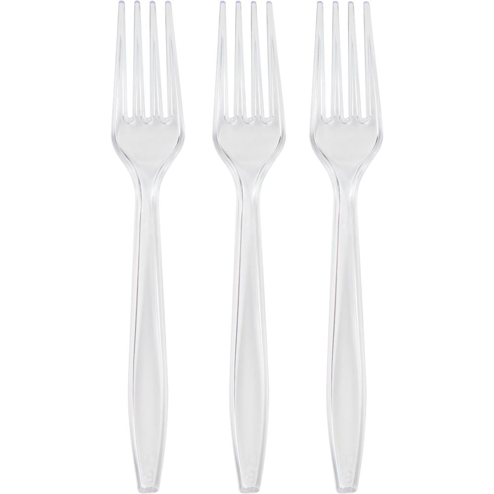 Bulk 288 pc Clear Forks Only  - Solid Color Party Tableware by Creative Converting