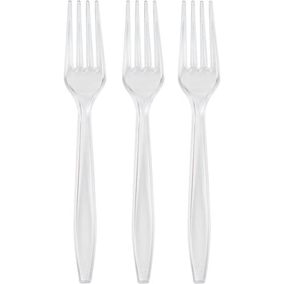 Bulk 288 pc Clear Forks Only  - Solid Color Party Tableware by Creative Converting