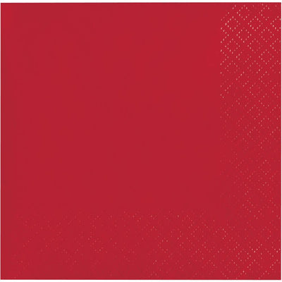 Bulk 480 pc Classic Red 2Ply Beverage Napkin  - Solid Color Party Tableware by Creative Converting