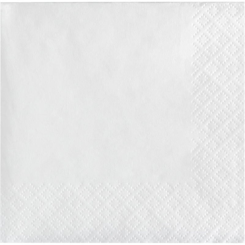 Bulk 480 pc White 2Ply Beverage Napkin  - Solid Color Party Tableware by Creative Converting