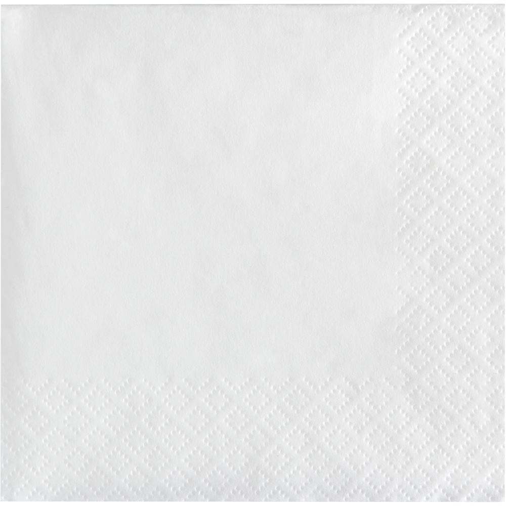 Bulk 480 pc White 2Ply Beverage Napkin  - Solid Color Party Tableware by Creative Converting