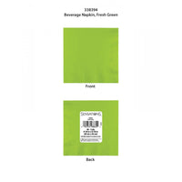 Bulk Case of Fresh Green 40ct 2ply Beverage Napkin