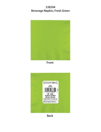 Bulk Case of Fresh Green 40ct 2ply Beverage Napkin
